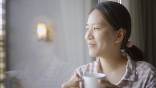 istock Women are happy with themselves easily. 1438810125