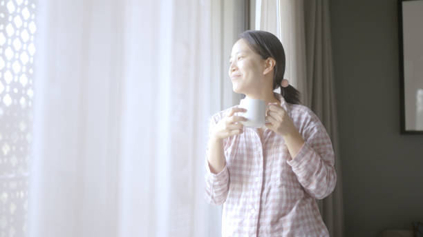 istock Women are happy with themselves easily. 1438810220