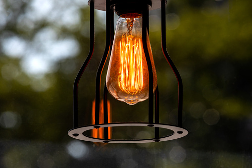retro style light bulb
