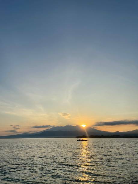 istock Beautiful sunrise on the island 1438824325