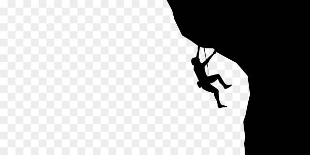 ilustrații de stoc cu deconectare pentru a contesta alpinism, teren abrupt. material de ilustrare vectorială - escaladare