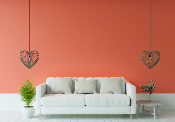 istock A modern interior wooden floor living room with couch isolated on light background, 3D render, 3D illustration 1438831292
