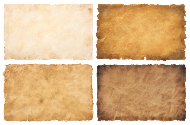 istock collection set old parchment paper sheet vintage aged or texture isolated on white background 1438841935