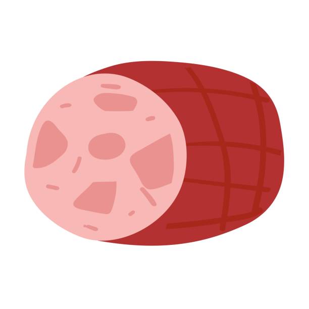 illustrations, cliparts, dessins animés et icônes de jambon.  conception vectorielle plate. - bacon vector breakfast farm