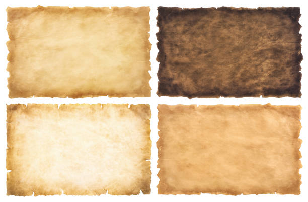 istock collection set old parchment paper sheet vintage aged or texture isolated on white background 1438843604