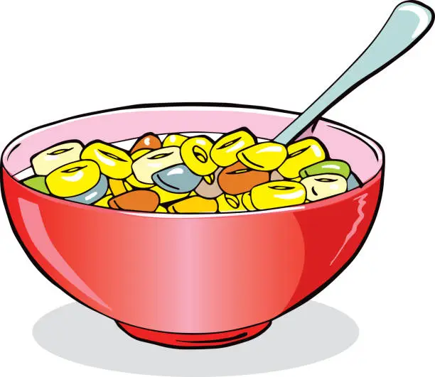 Vector illustration of Vector illustration of a bowl of Macaroni