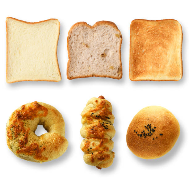 White bread slices on clean background.