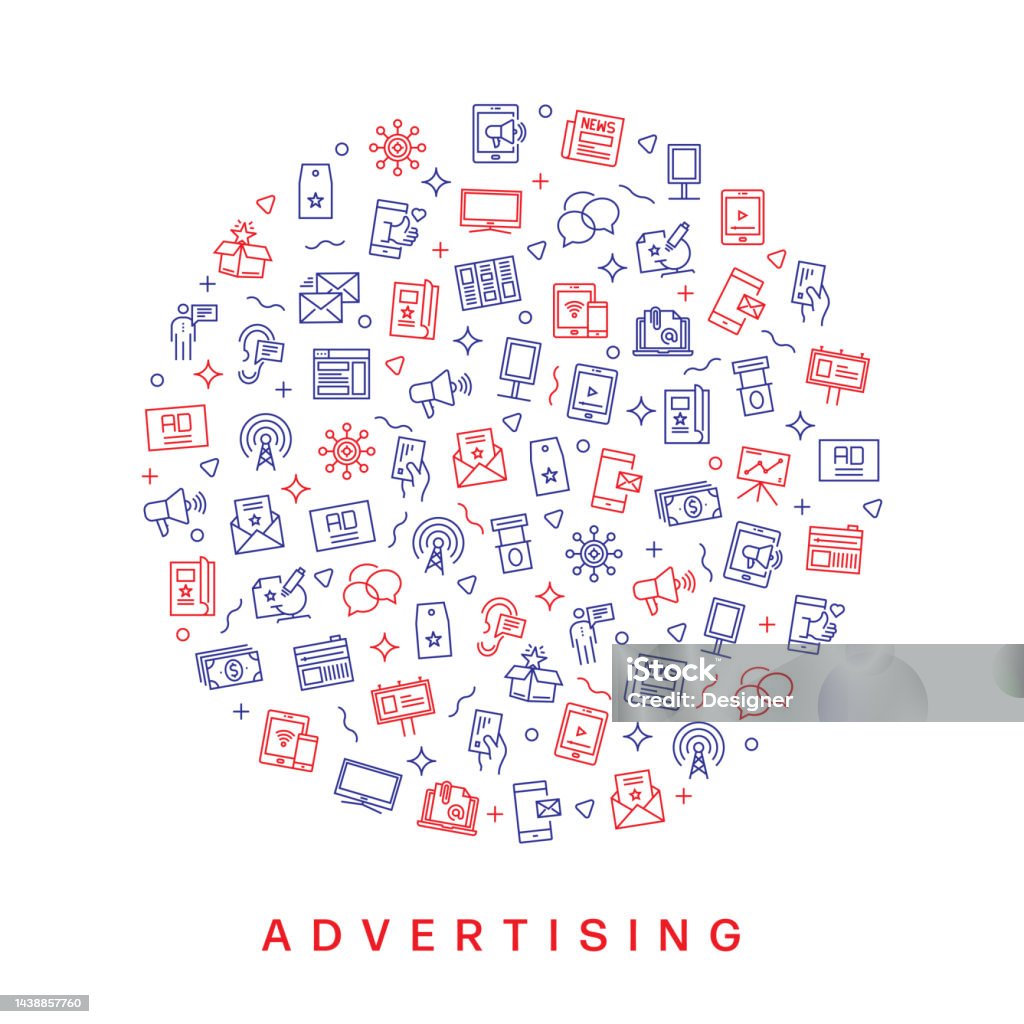 Pattern For Advertisement Advertising Related Pattern Design Modern Line Style Design Stock ...