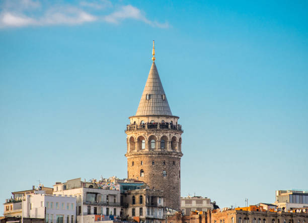 galata tower w stambule, turcja. - wieża galata zdjęcia i obrazy z banku zdjęć
