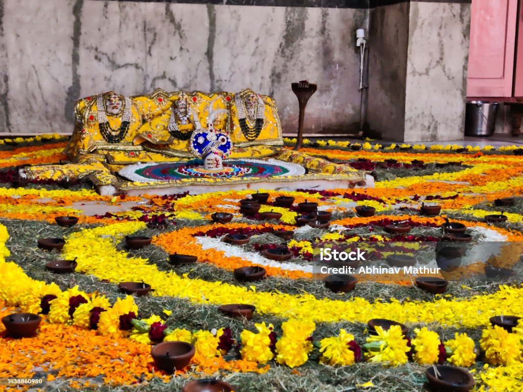 Picture Of Floral Decoration Of Shiva Linga Stock Photo - Download ...