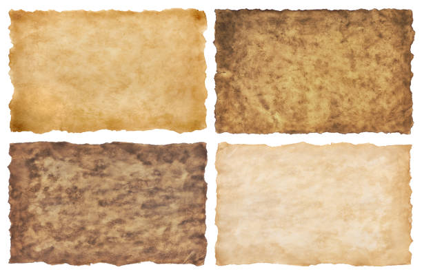 istock collection set old parchment paper sheet vintage aged or texture isolated on white background 1438861118