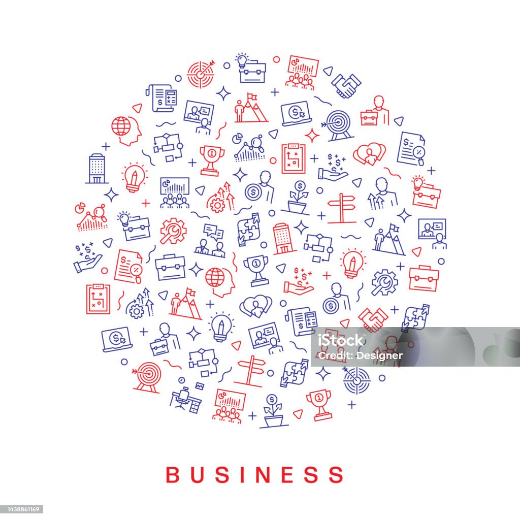 Business Pattern Graphic Business Related Pattern Design Modern Line Style Design Stock ...