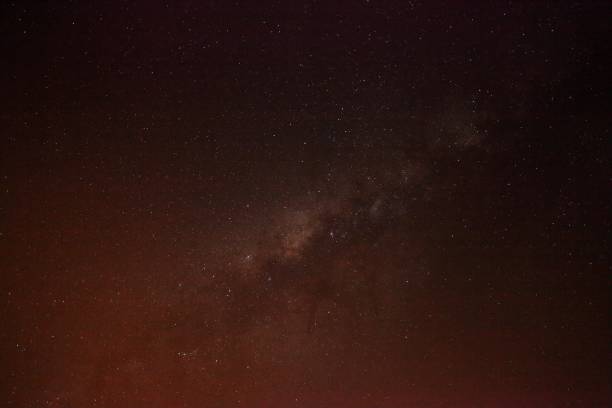 istock Panoramic shot of a starry bright desert night sky 1438862440