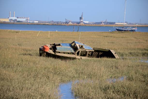 Boat wrecks at Riverside country park. Taken 6-10-22.