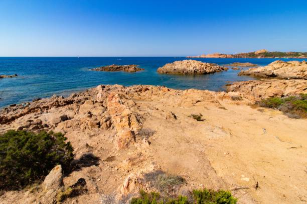 istock Landscape shot of a seashore with a clear blue sky 1438863693
