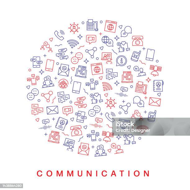 Communication Pattern Background Communication Related Pattern Design Modern Line Style Design Stock ...