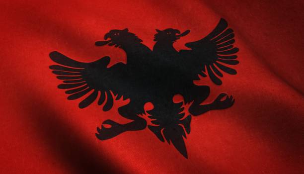 istock flag of Albania 1438864511