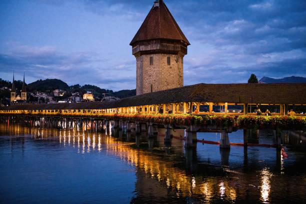 istock Buildings reflected on the river in Lucerne, Switzerland 1438868829