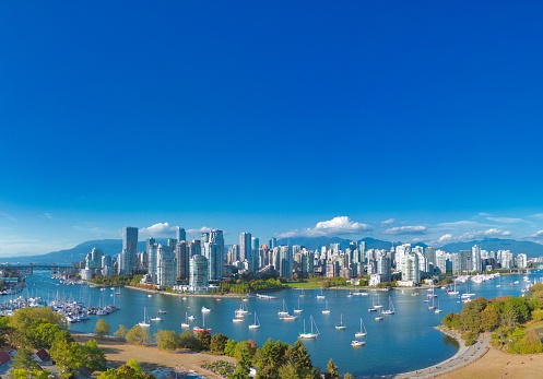 The view of Devonian Harbour Park, Vancouver, Canada.