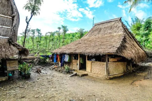 An inhabited hut in the Sasak Village Ende, Lombok, Indonesia
