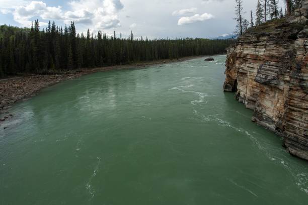 istock High angle shot of the Athabasca River in Alberta Canada on a bright cloudy day 1438871806