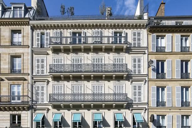 istock Paris, beautiful building in a luxury district 1438872042