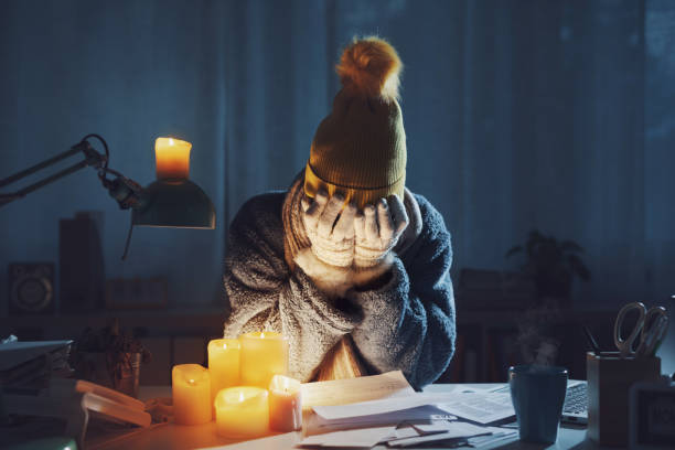 istock Desperate woman with many utility bills 1438881146