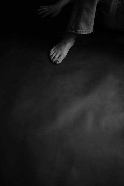istock Beautiful nude female legs close-up 1438883496