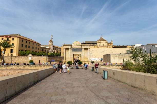 Puerta del Puente of Cordoba, Spain stock photo