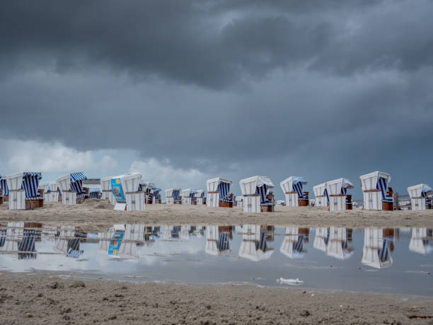 Danang beach view with big waves.\nSouth China Sea - Vietnam.