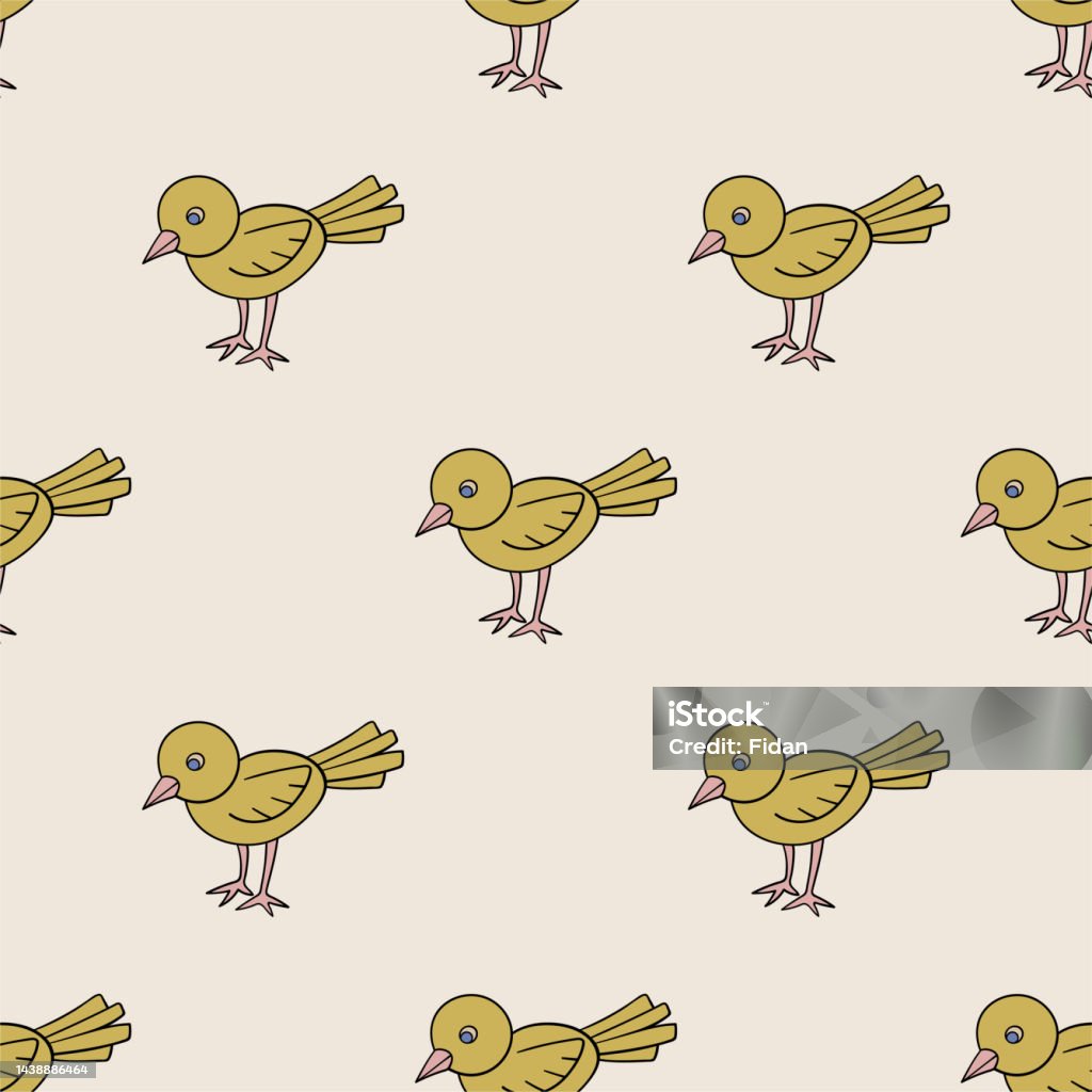 Pattern Bird Cover Birds Vector Seamless Pattern Cute Repeat Background For Textile Design ...