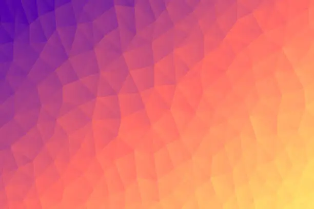 Vector illustration of Polygonal mosaic with Orange gradient - Abstract geometric background - Low Poly