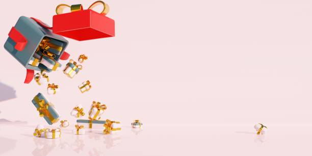 istock christmas gift gold box red green white 3d render illustration wallpaper background 1438895241