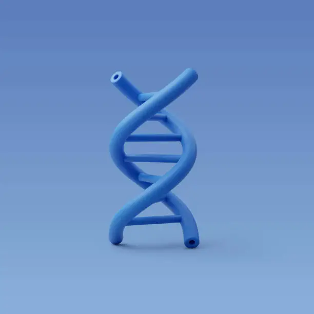 Vector illustration of 3d Vector DNA, Molecular Chemistry, Physics Science concept.