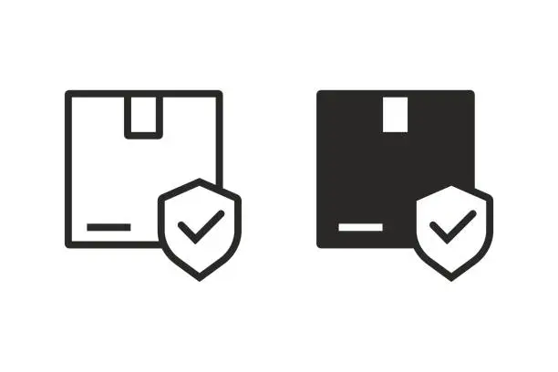 Vector illustration of Delivery protect icon