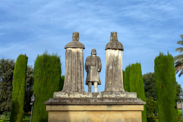 Garden of the Alcazar of the Christian Monarchs in Cordoba, Spain stock photo