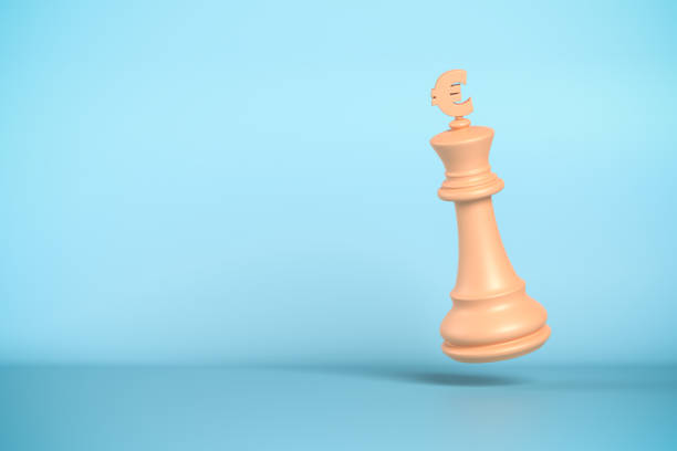 istock Business Strategy Concept: Chess piece with euro sign. 1438901362