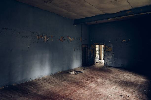 istock Interior shot of an old building deteriorating over time 1438903829