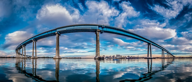 A Northern view of San Diego's Coronado Bridge.