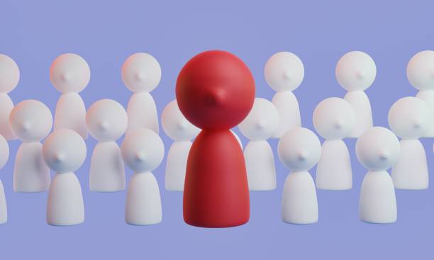 istock Group of people following their leader 1438906683