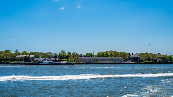 Governors Island in New York Harbor Viewed from the North