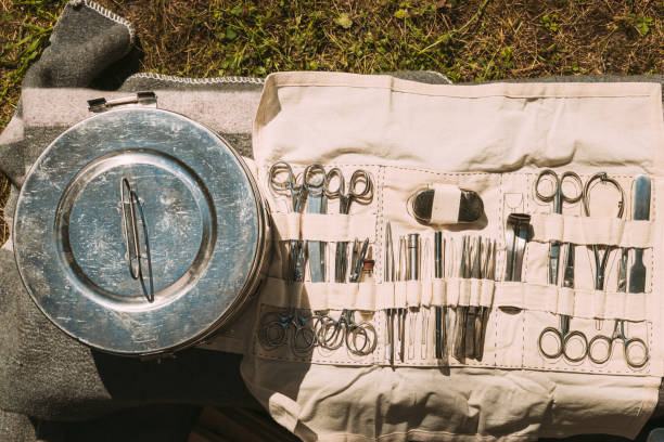 istock Old Medical And Surgical Instruments. Many Surgical Instruments For Surgery. Old Different Metal Medical Instruments Objects. Retro Stainless Surgical Equipment Tools 1438915032