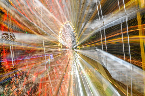 istock Long exposure Ferris wheel at night 1438918075