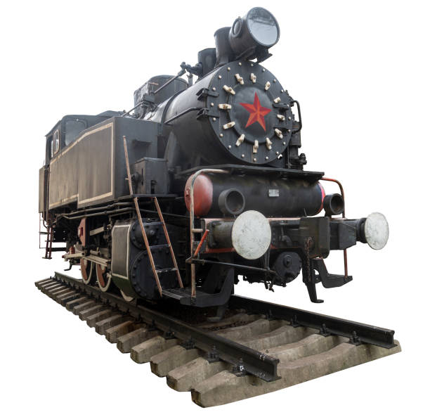 Old rusty abandoned steam locomotive