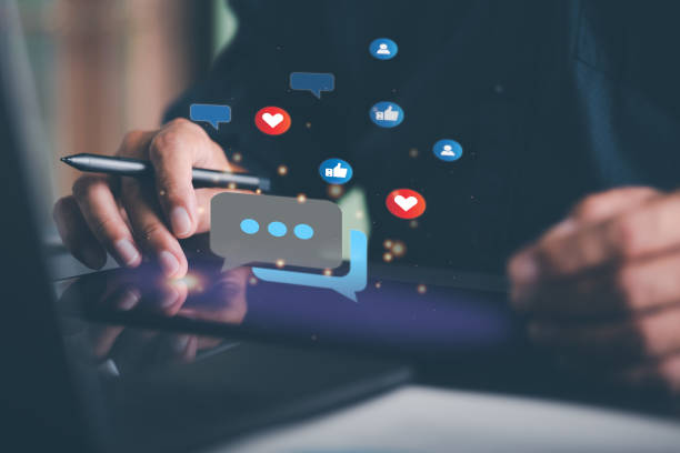 istock Young businessman using a tablet to work,social media concept internet of things,network connection,social marketing,global social media via smartphone,Talking wirelessly through cyberspace technology 1438927360
