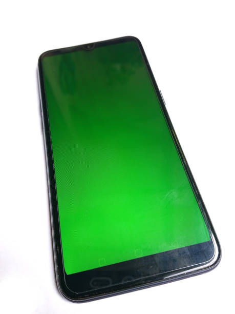 istock black smartphone green screen at white background for element design, template or mockup 1438931668
