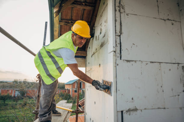 istock A construction worker builds the facade of a building 1438932393