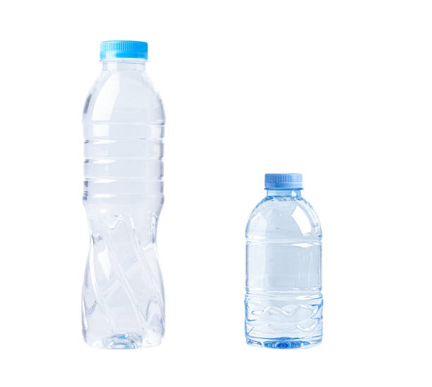 istock Plastic bottle colored screw caps for recycle waste on white background, container water lid. 1438942291