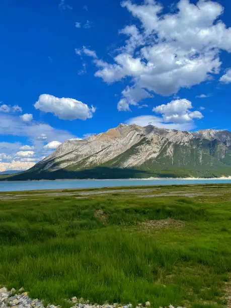 Photo of View of a mountain lake in Canada