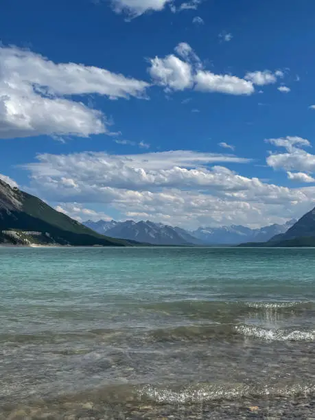 Photo of View of a mountain lake in Canada